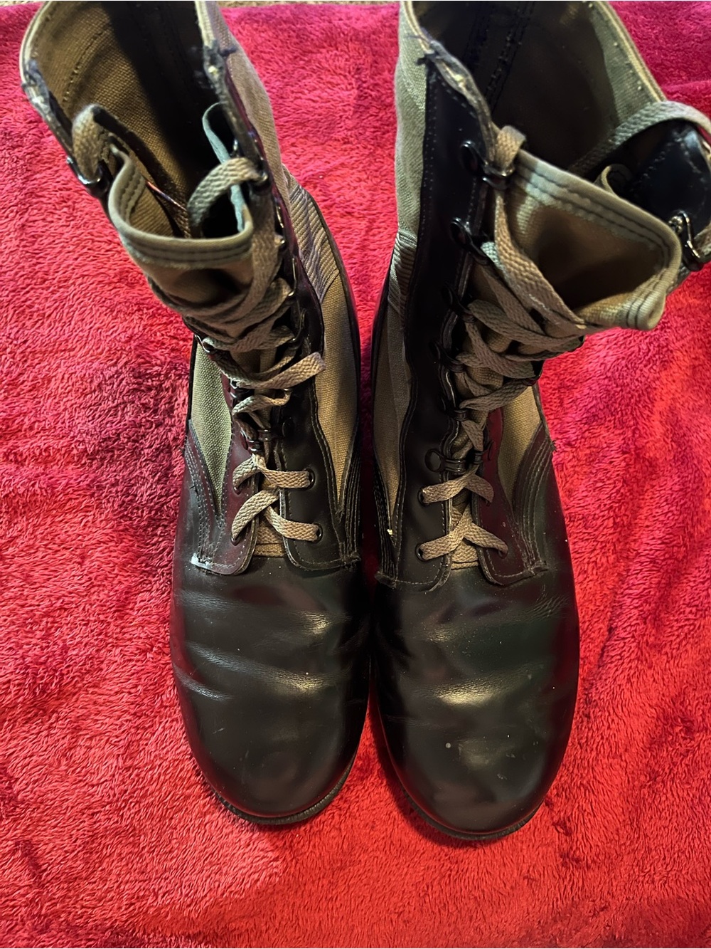 Men's McRae Black and Olive Tactical Lace-Up Boots/ jungle boots sz13r